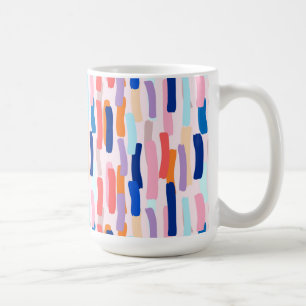 Colorful Paintbrush Stroke Pattern Coffee Mug