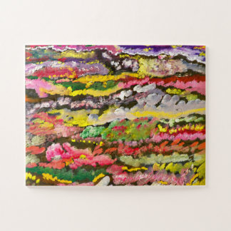 Colorful Painted Layers Jigsaw Puzzle