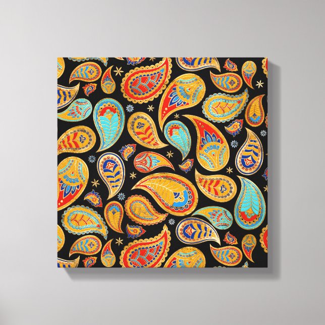 Colorful Paisley Pattern Canvas Print (Front)