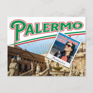 Colorful Palermo Italy photo collage Postcard