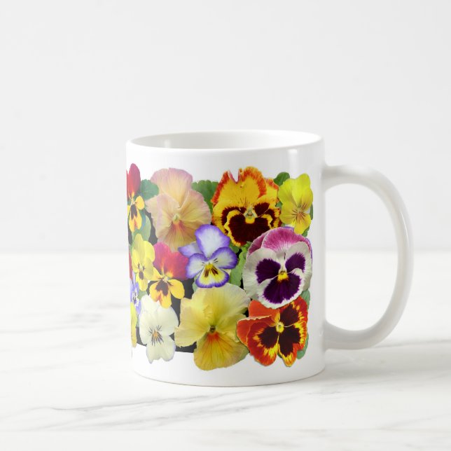 Colorful Pansies Coffee Mug (Right)