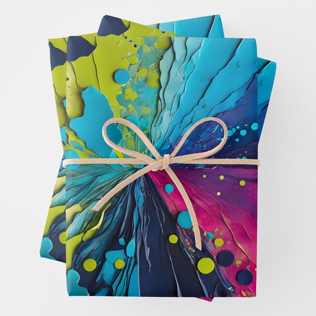 Colorful Paper Collage Art Wrapping Paper Sheets (Creator Uploaded)