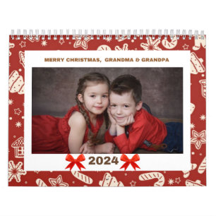 Colorful Paper Trees Christmas Photo Calendar