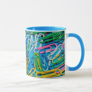 Colorful paperclip design coffee mug