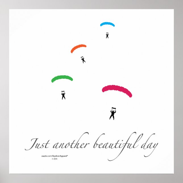 Colorful Parachutes Poster (Front)