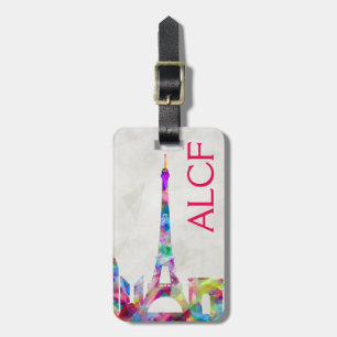 Colorful Paris Luggage Tag