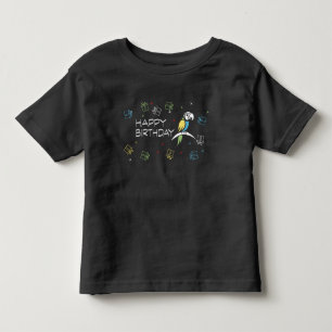 Colorful Parrot Birthday lovely baby Toddler T-shirt