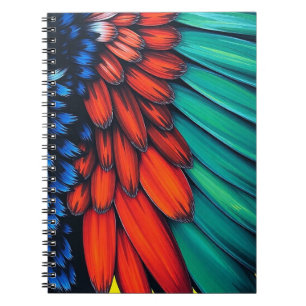 Colorful Parrot Feathers Notebook