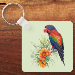 Colorful Parrot Keychain