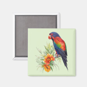 Colorful Parrot Magnet