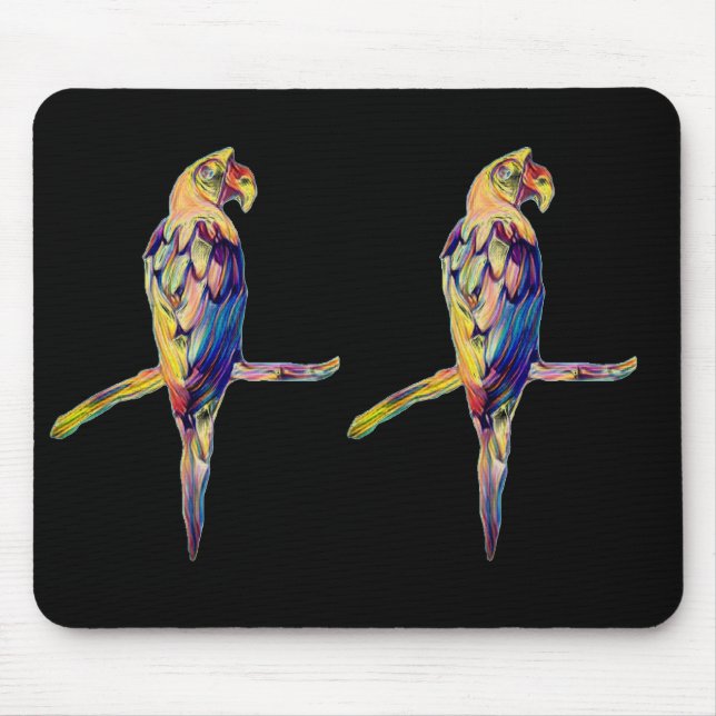 Colorful Parrot Mousemat Mouse Pad (Front)