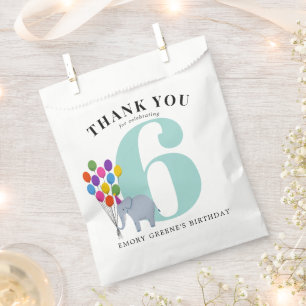 Colorful Party Animals Birthday Party Favour Bag