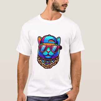 colorful party cat T-Shirt