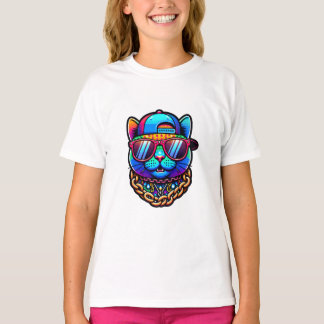 colorful party cat T-Shirt