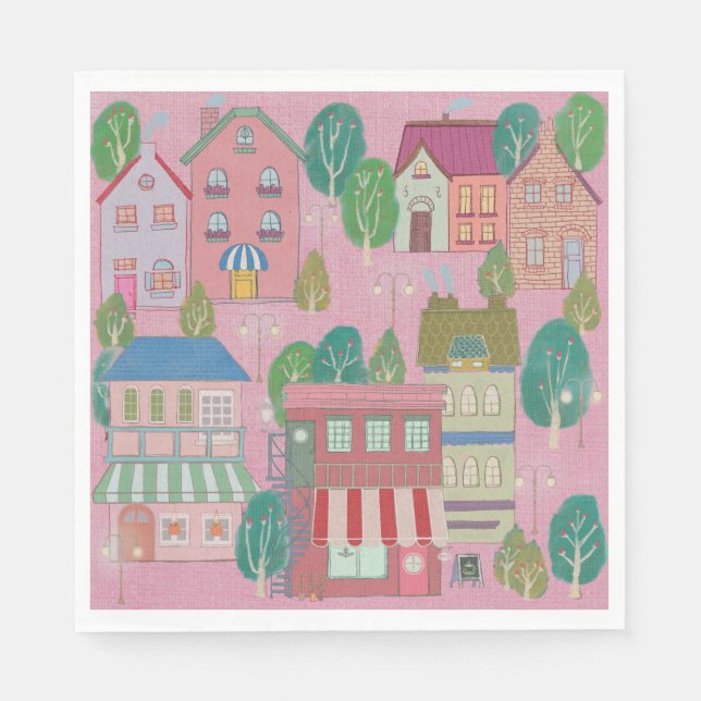 Colorful Party Paper Napkins  (Front)