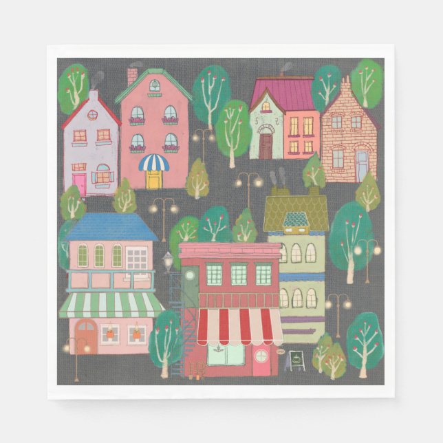 Colorful Party Paper Napkins  (Front)