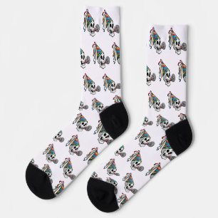 Colorful Party Skull Socks