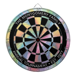 Colorful Pastel Abstract Art Personalized Dartboard