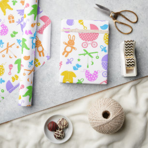 Colorful Pastel Baby Wrapping Paper