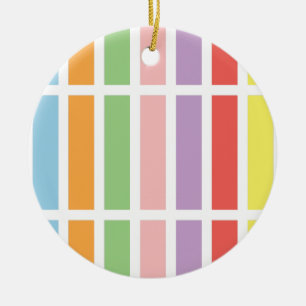 Colorful Pastel Hues Ceramic Ornament