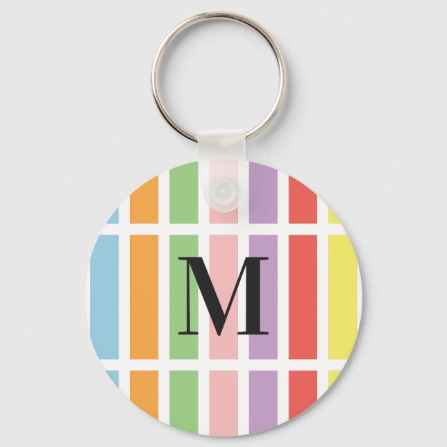 Colorful Pastel Hues Keychain (Front)