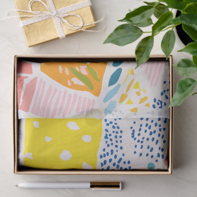 Colorful Pastel Patchwork Preppy Tissue Paper (Gift)