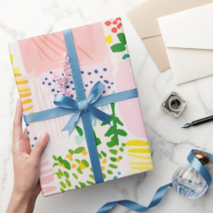 Colorful Pastel Patchwork Preppy Wrapping Paper