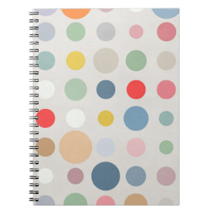 Colorful Pastel Polka Dot Pattern Art Notebook