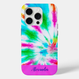 COLORFUL PASTER ABSTRACT DESIGN TIE-DYE  iPhone 15 PRO CASE