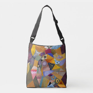 Colorful Patchwork Collage Crossbody Bag