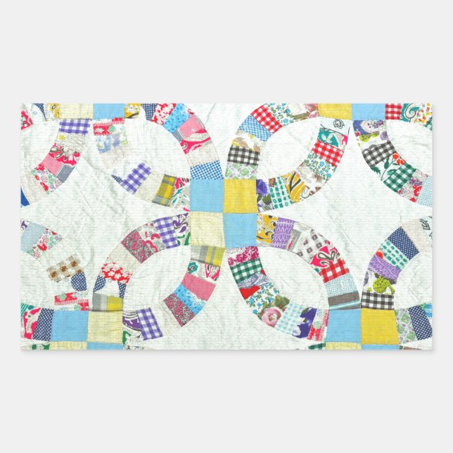 Colorful patchwork quilt sticker (Front)