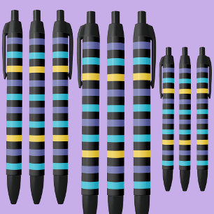 Colorful Pattern Back To School Black Ink Pen