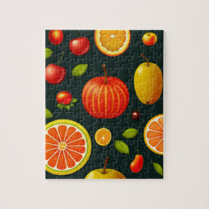 Colorful Pattern Fruits Jigsaw Puzzle