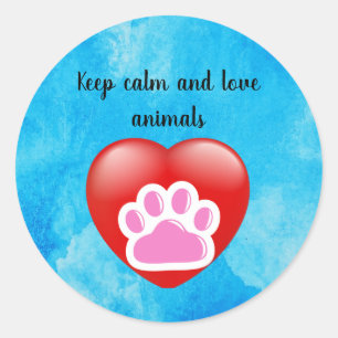 Colorful Paw Print - Best Dog Mom Gift Classic Round Sticker