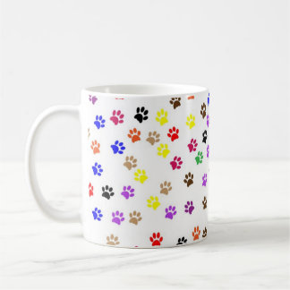 Colorful Paw Print Coffee Mug