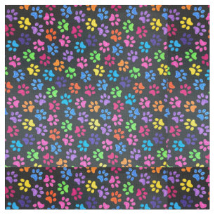 Colorful Paws Fabric