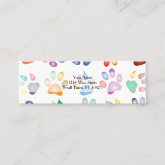 Colorful Paws Mini Business Card