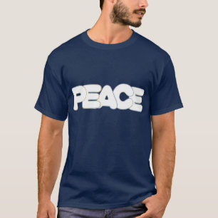 Colorful Peace outline word tshirts