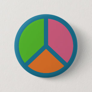 Colorful Peace Sign button