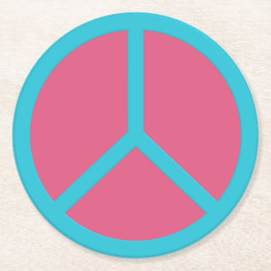 Colorful Peace Sign coasters