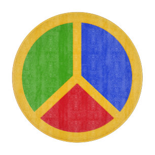 Colorful Peace Sign cutting board