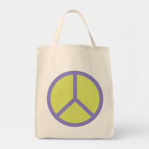 Colorful Peace Sign tote bags