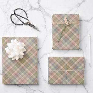 Colorful Peach Khaki Olive Green Color Of The Year Wrapping Paper Sheet