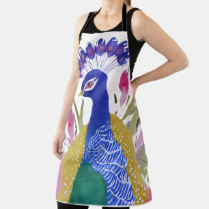 Colorful Peacock Apron