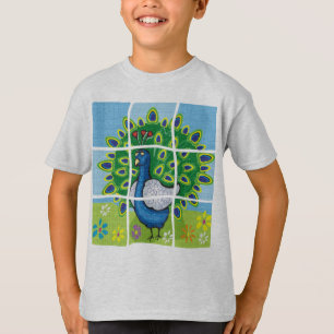 COLORFUL PEACOCK KIDS SHIRT