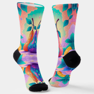 Colorful pear socks