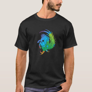 Colorful Pegasus Greek Winged Horse Magical T-Shirt