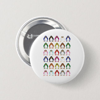 Colorful Penguin Pattern Cute Kawaii Fun 2 Inch Round Button
