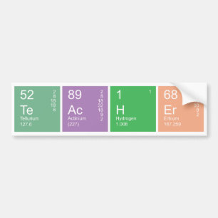 Colorful Periodic Table Science Teacher Bumper Sticker