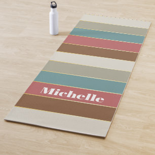 Colorful Personalized Color Stripes Yoga Mat